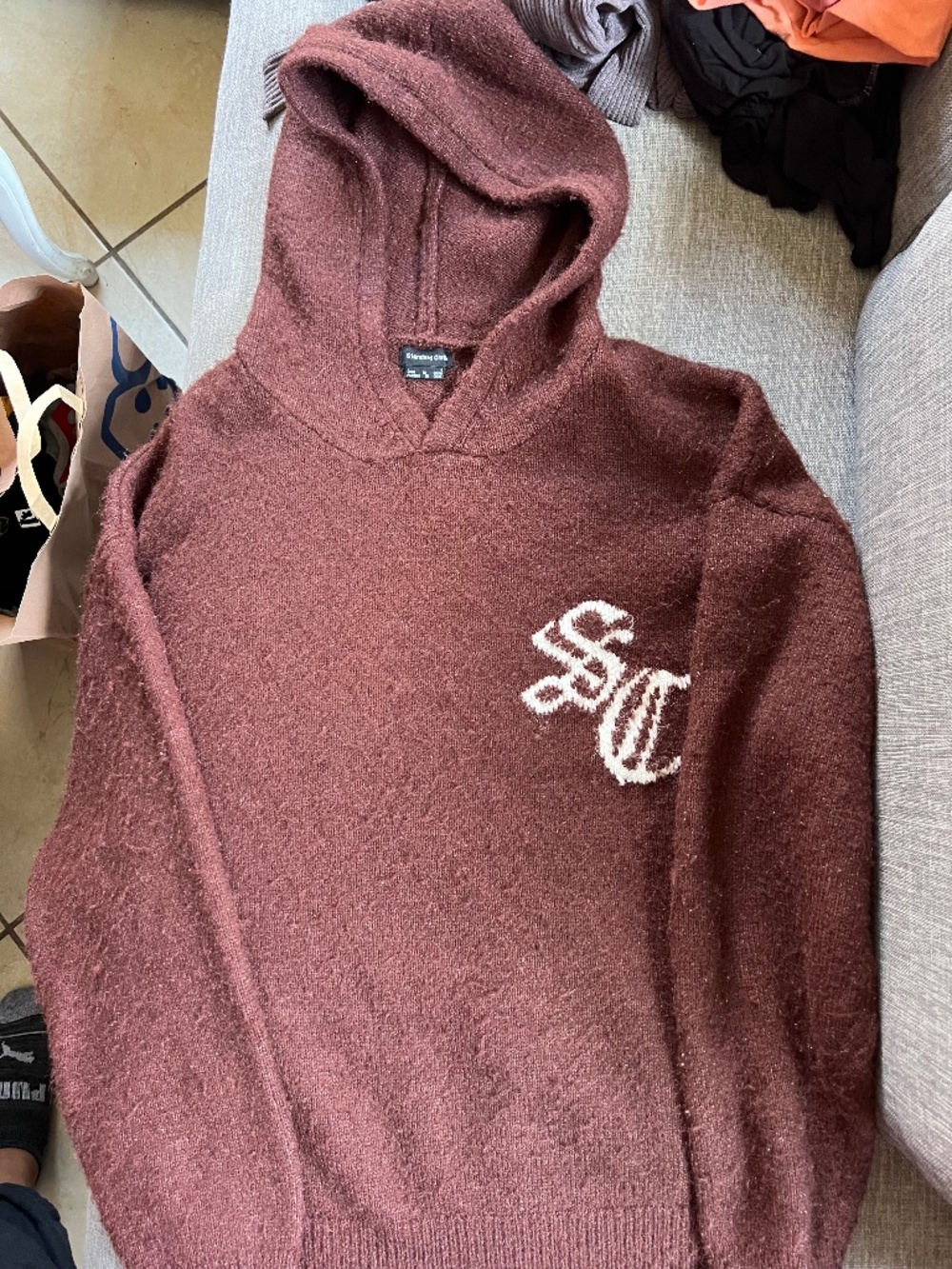 Hooded pullover sweater by standard cloth